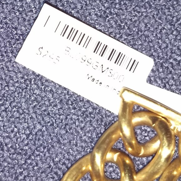 Julie Vos chain medallion bracelet with white stones, NWT - Picture 3 of 5